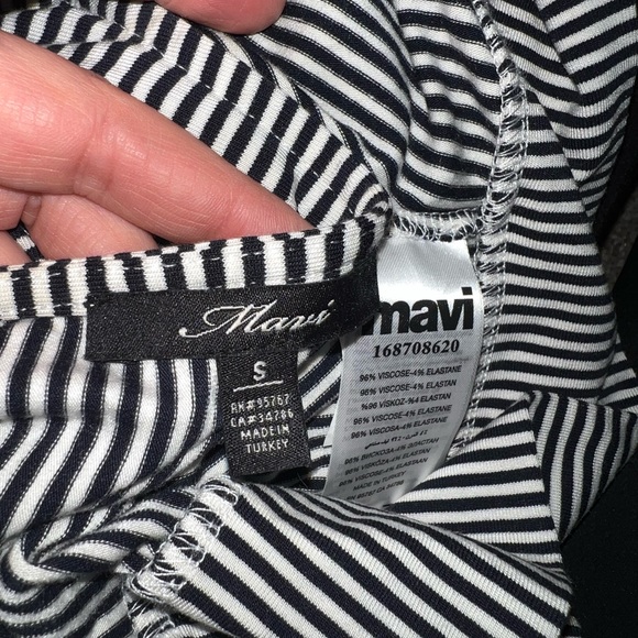 Mavi black and white striped tie top - Picture 3 of 4
